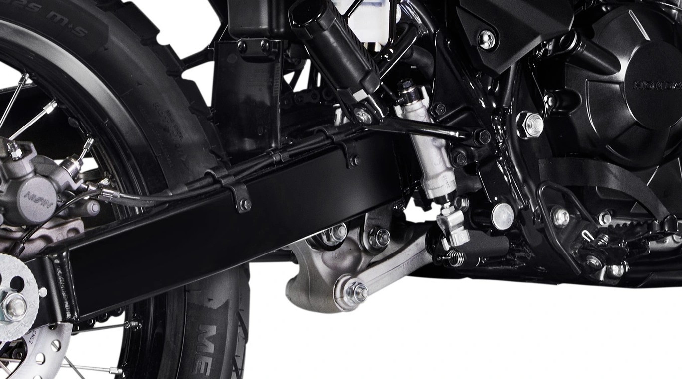 Honda xr 300l visão completa lateral suspensão